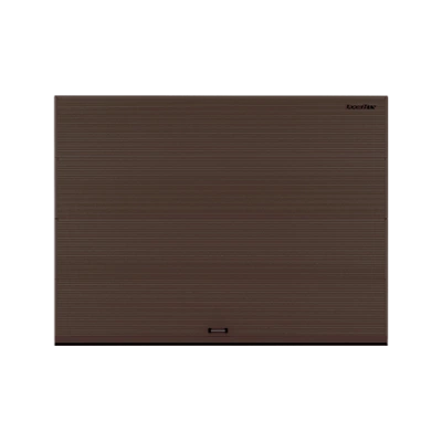 ДОРХАН Секционные ворота стальные 4900х2200 цвета RAL 8017 (коричнево-красный) с дизайном 'волна' с автоматикой