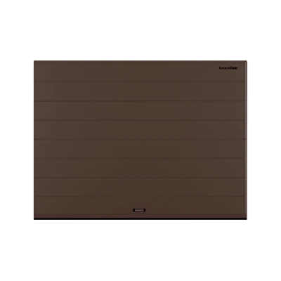 ДОРХАН Секционные ворота стальные 4900х2800 цвета RAL 8017 (коричнево-красный) с дизайном 'широкая центральная полоса' с автоматикой