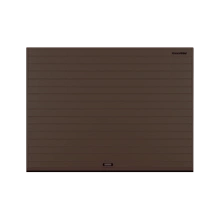 ДОРХАН Секционные ворота алюминиевые 2300х2200 цвета RAL 8017 (коричнево-красный) с дизайном 'доска' без автоматики