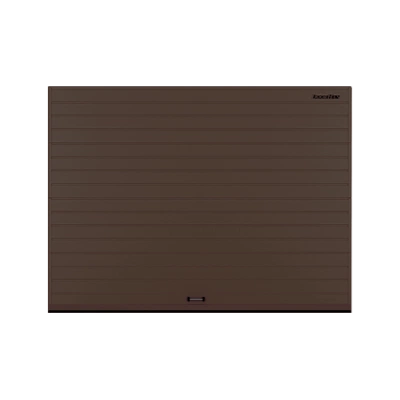 ДОРХАН Секционные ворота алюминиевые 3500х2500 цвета RAL 8017 (коричнево-красный) с дизайном 'доска' без автоматики
